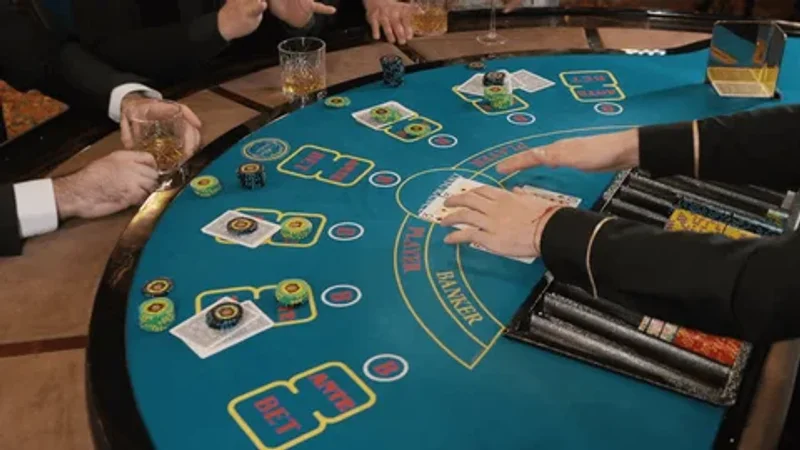 Live Dealer Baccarat Table with Professional Dealer